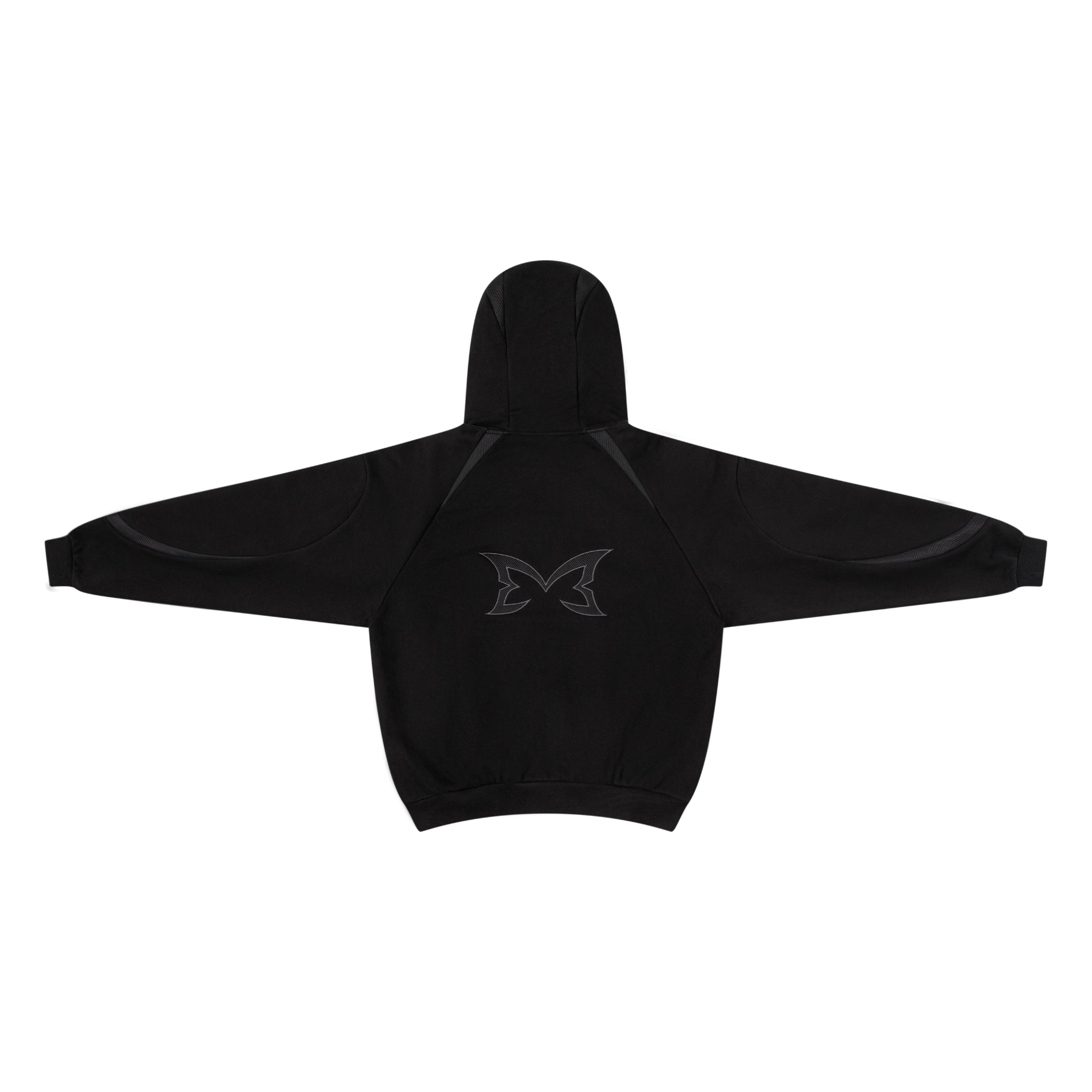 Serpent Zip Up Hood (Black)