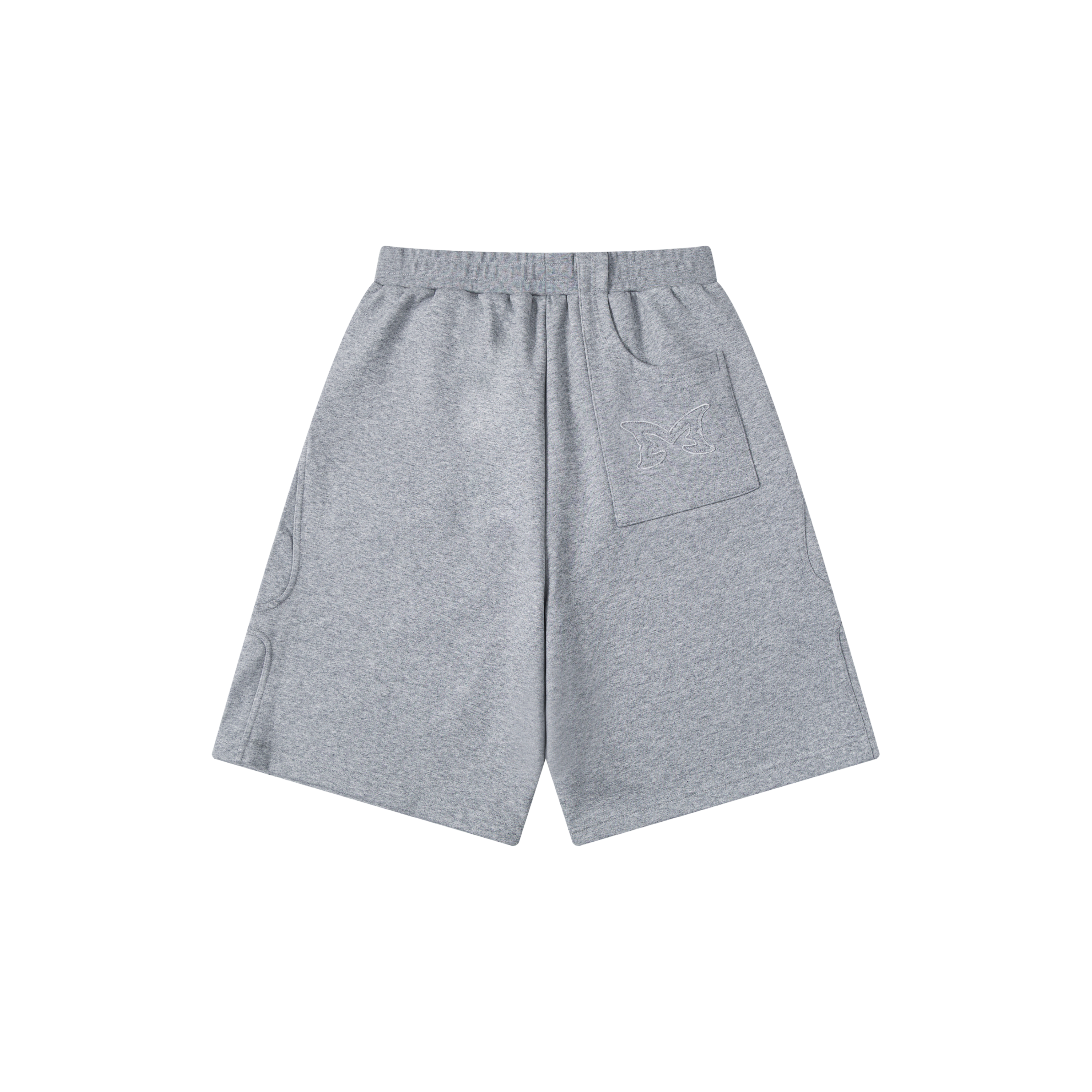 Split Panel Tracksuit Shorts (Grey)