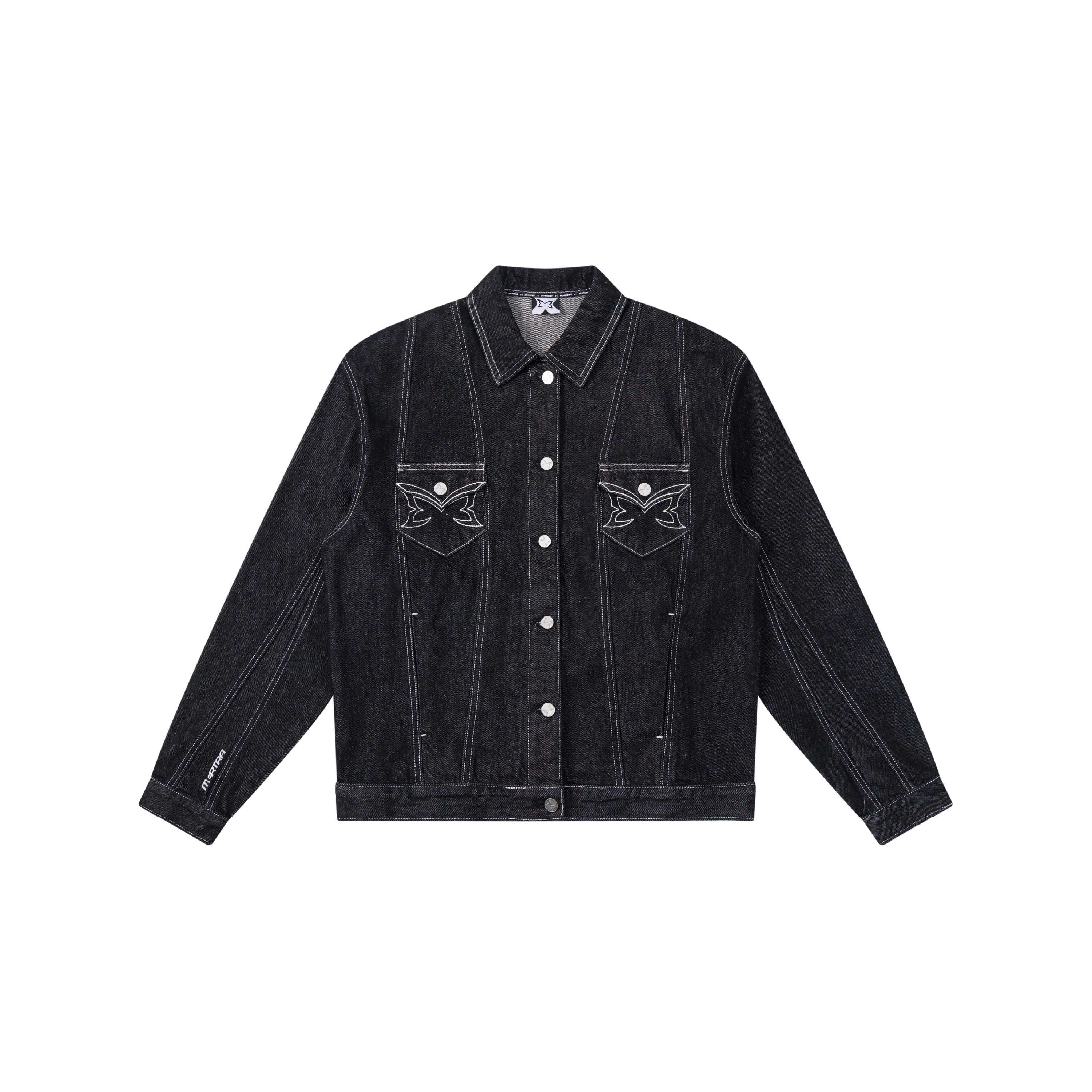 Hardline Denim Jacket (Black / White)